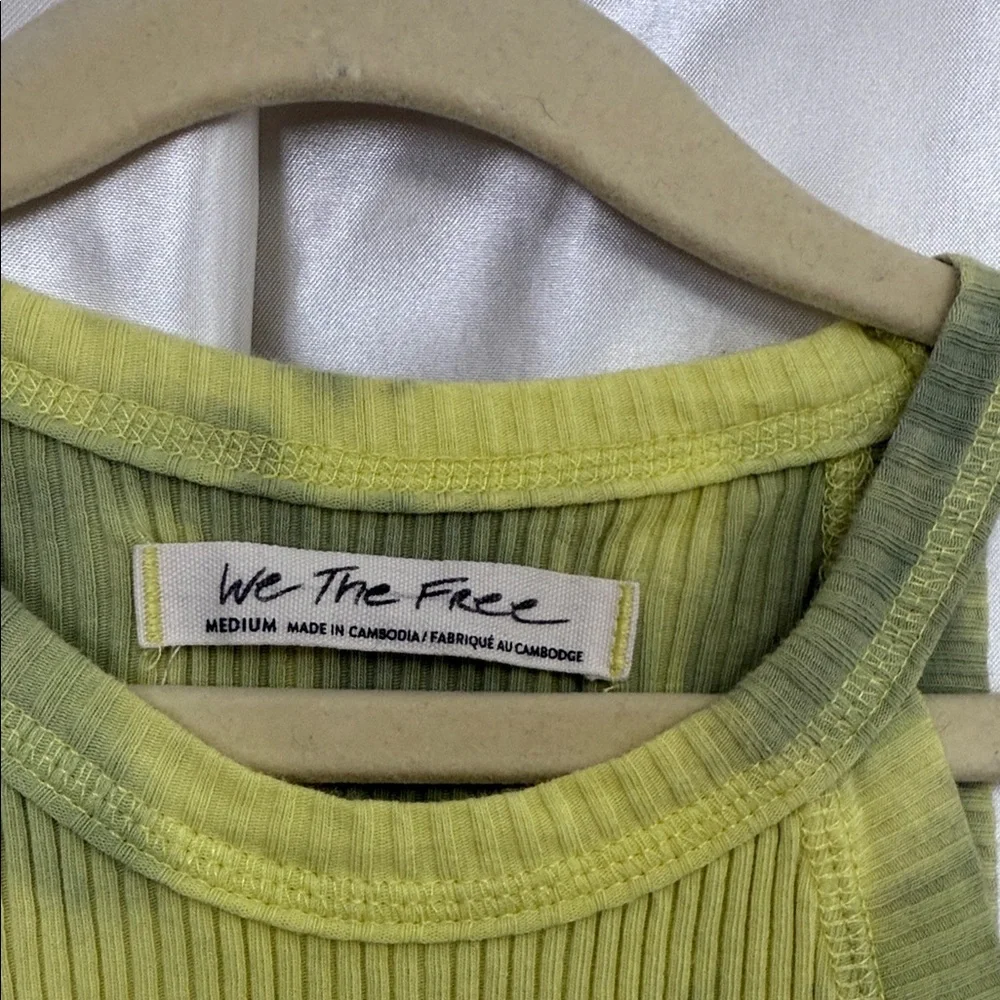 Free People Women’s | Easy Breezy Tank Top | Ripple Green & Yellow | Size Medium - Picture 4 of 5